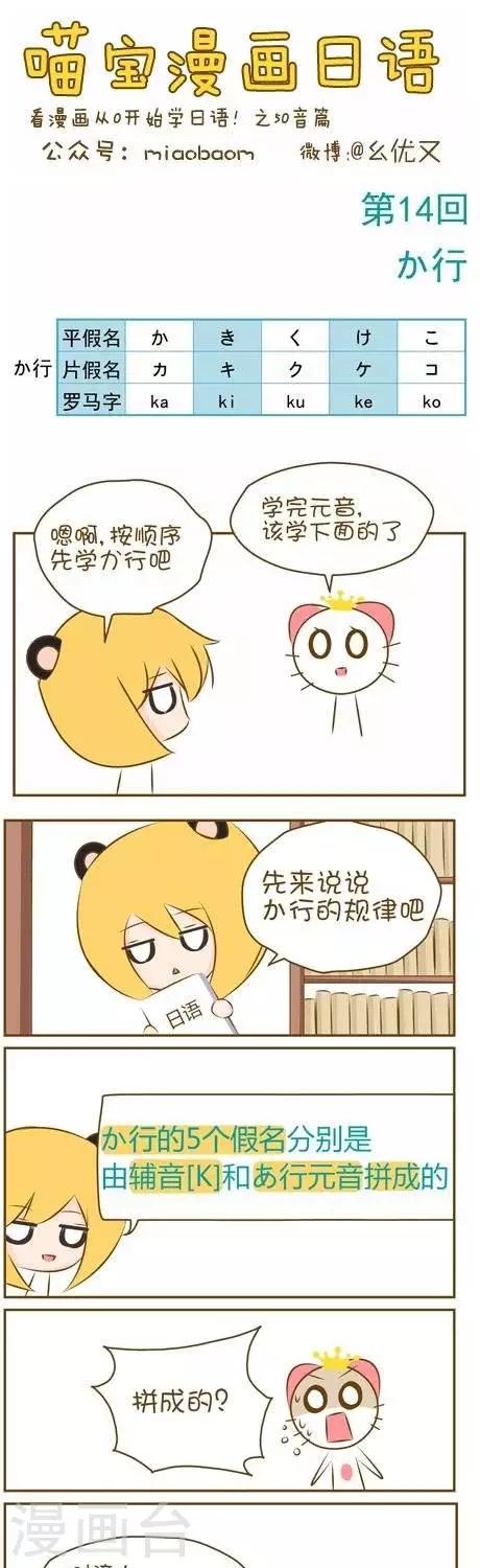 喵寶漫畫從0學日語之50音篇 - 第14話2 - 1