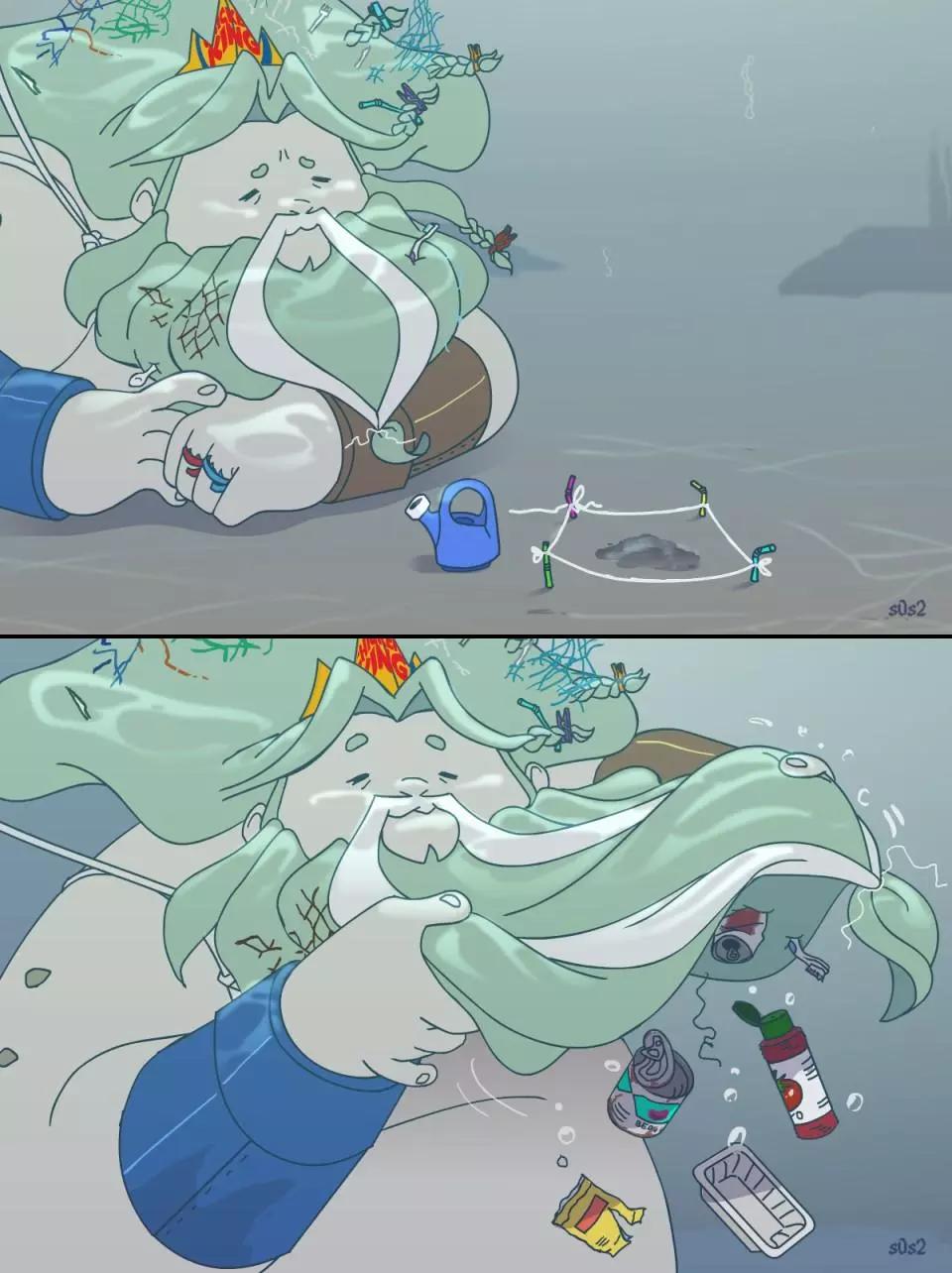 被海洋垃圾污染後的小美人魚 - 第53話 - 1