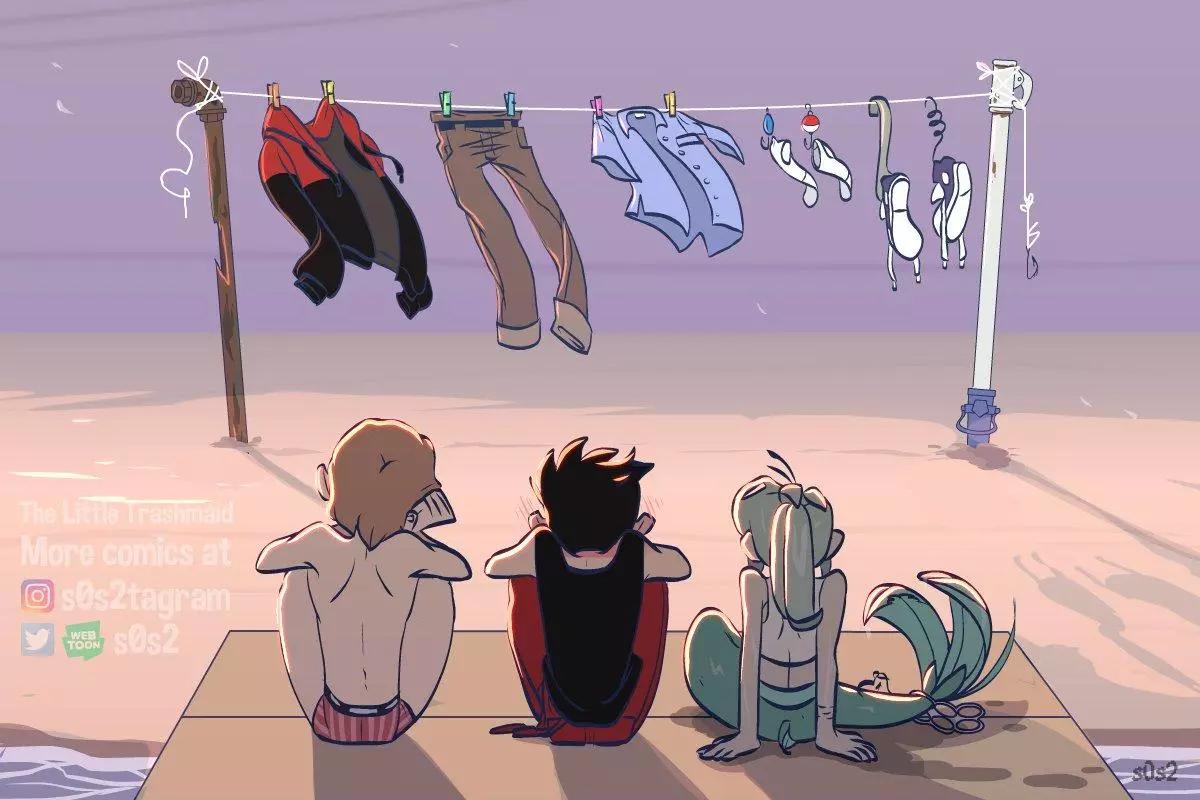 被海洋垃圾污染後的小美人魚 - 第96話 - 1