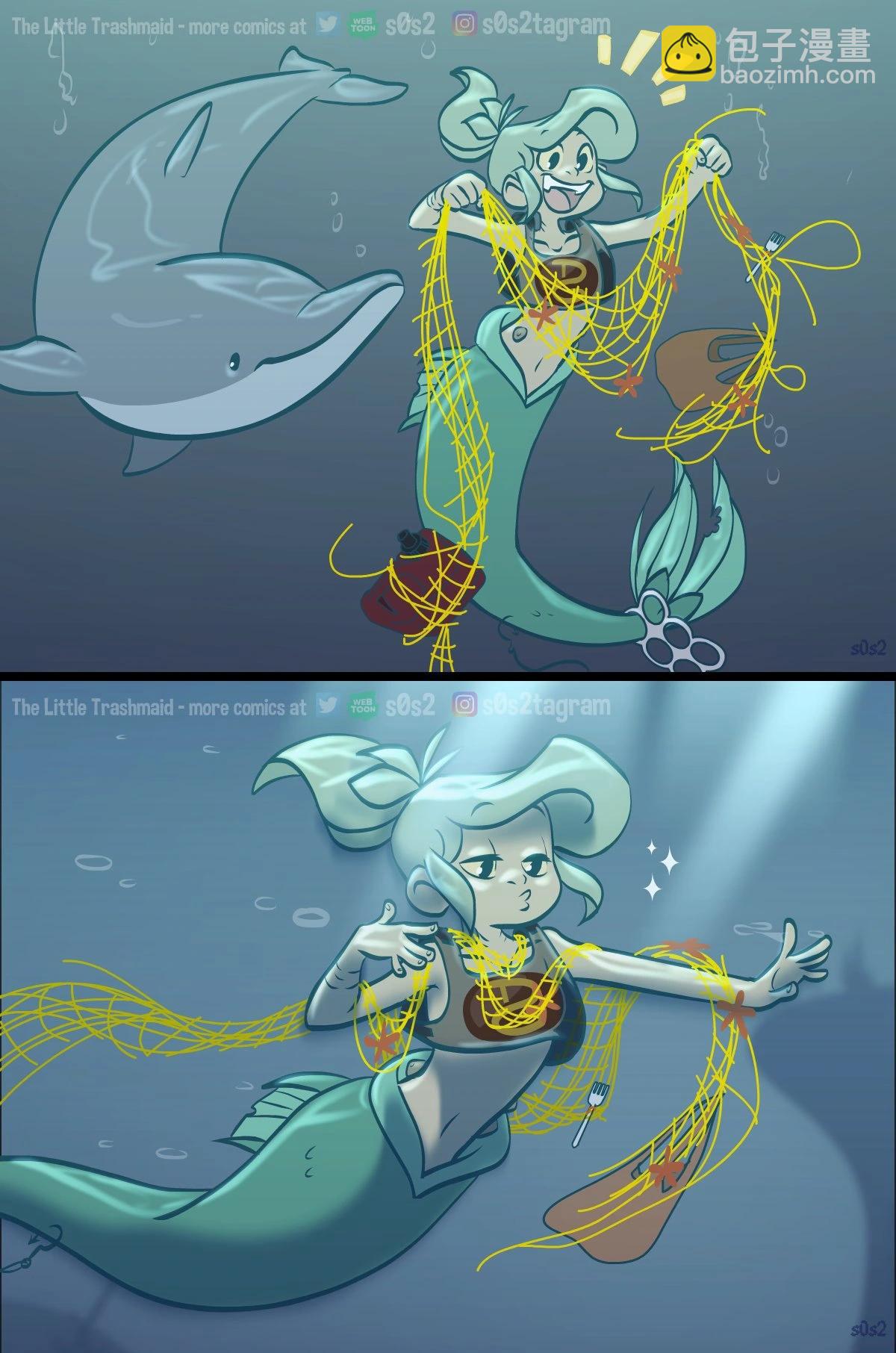 被海洋垃圾污染後的小美人魚 - 第175話 - 1