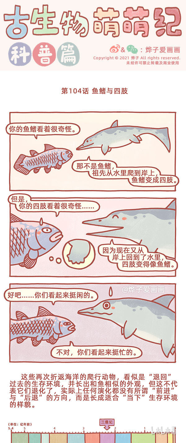 古生物萌萌紀（科普篇） - 第104話 魚鰭與四肢 - 1