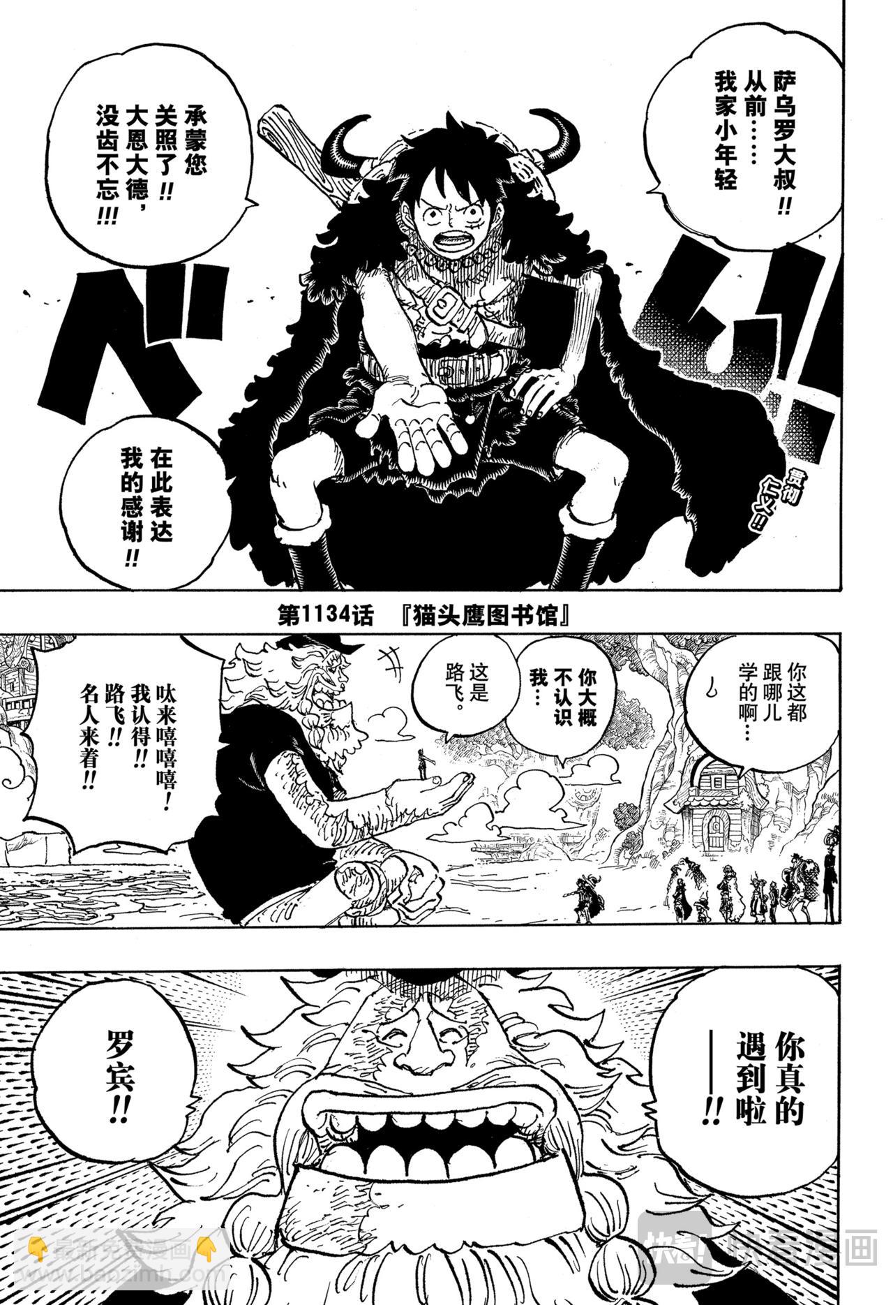 航海王 - 第1134話 『貓頭鷹圖書館』 - 3