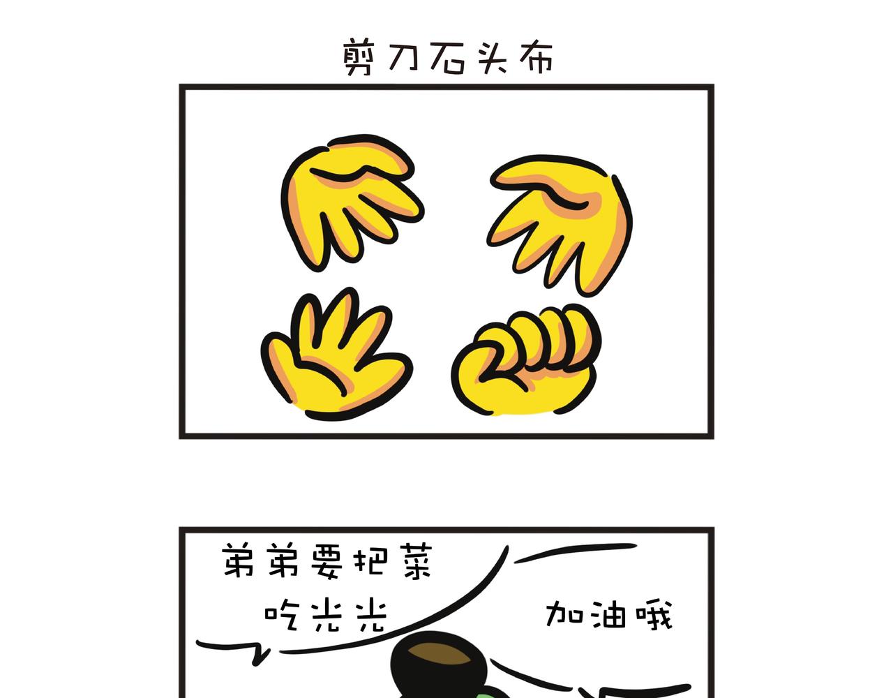 蕉爺日記：一家四蕉 - 用剪刀石頭布決定誰要吃菜 - 4