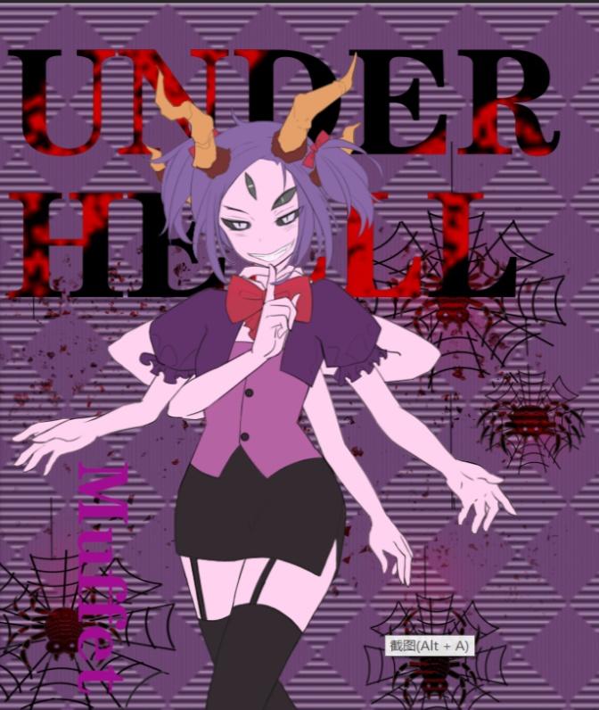 Muffet人设草图和上色版-第54话