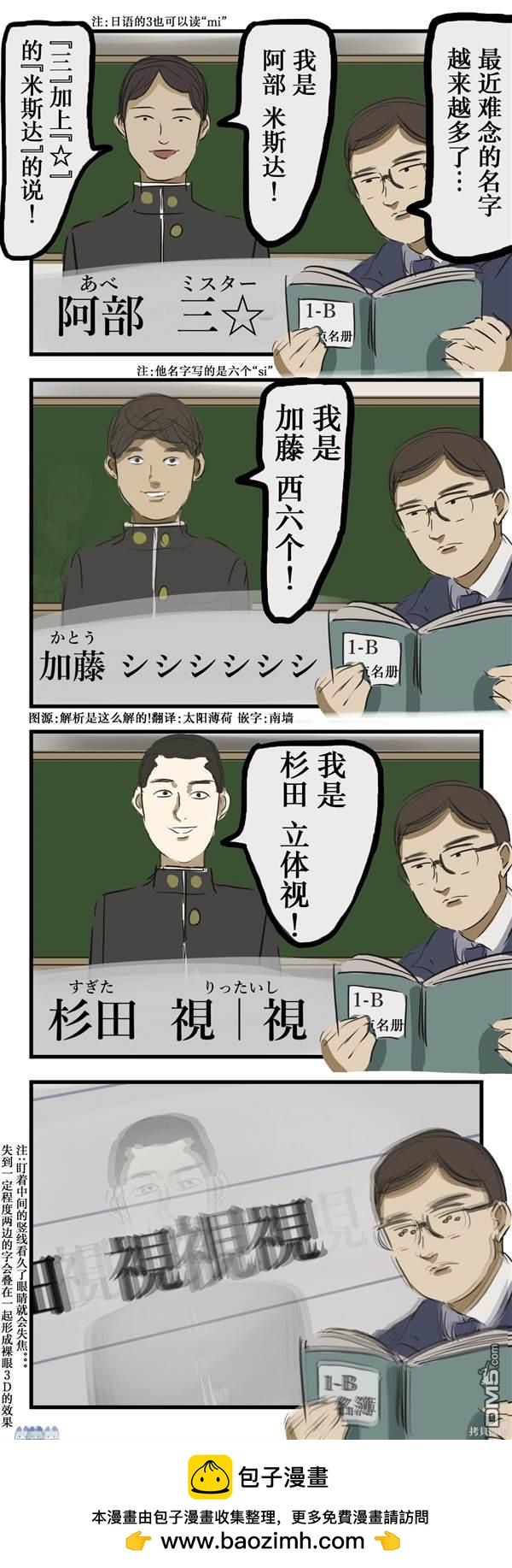 カコミスル老師四格合集 - 越來越複雜的奇葩名字 - 1
