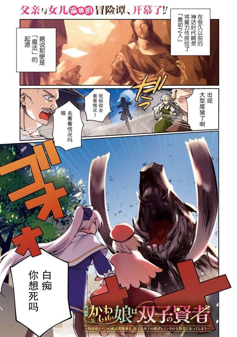 我可愛的雙胞胎女兒是賢者 - 第1話 起初的黑魔導士與賢者 - 1