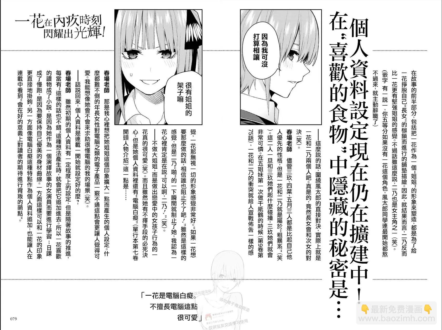 五等分的花嫁 - 角色公式設定手冊：一花(1/2) - 1