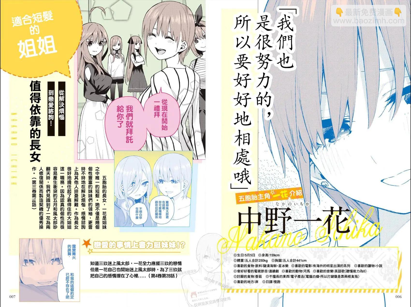 五等分的花嫁 - 角色公式設定手冊：一花(1/2) - 5