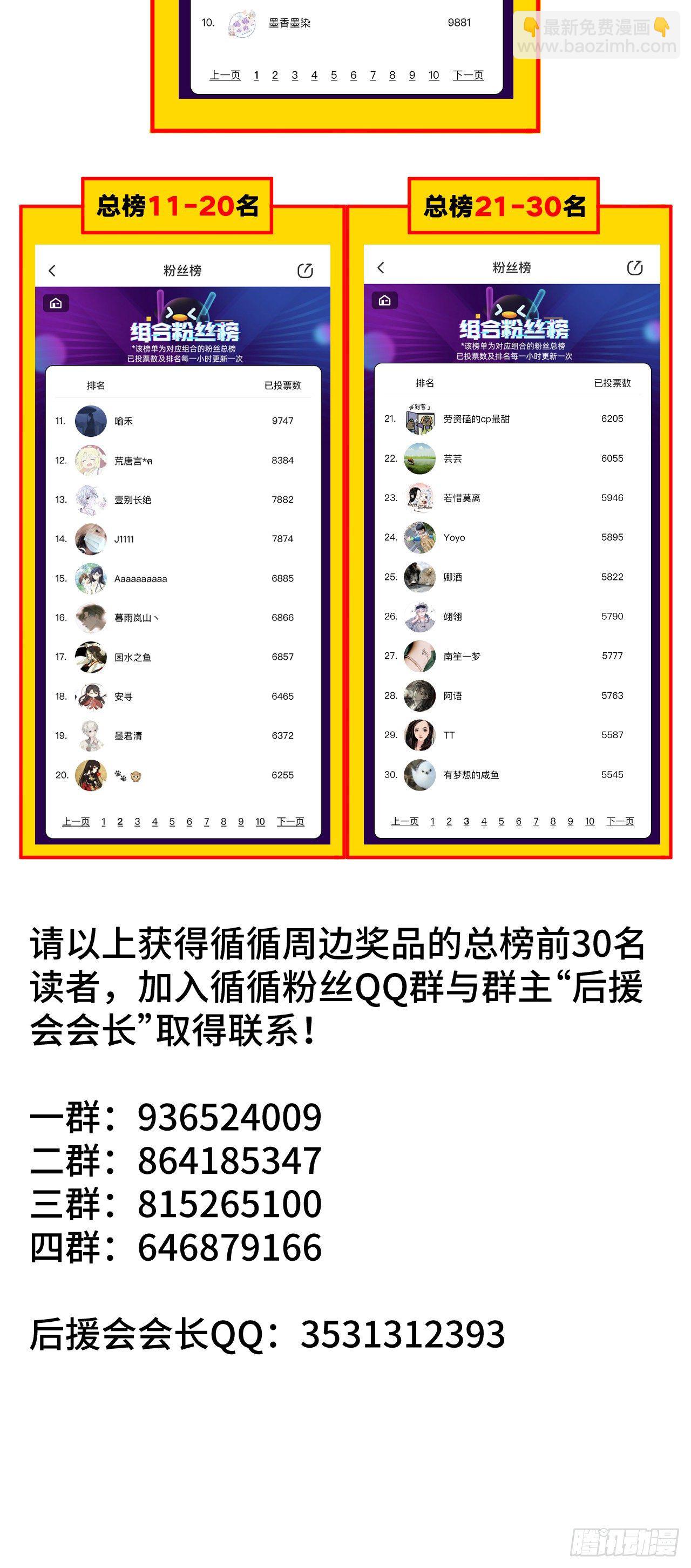 组合PK赛助力票总榜前30名单-第98话