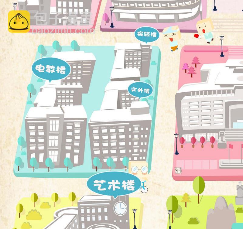 最美大學手繪地圖系列 - 山東青年政治學院 - 2